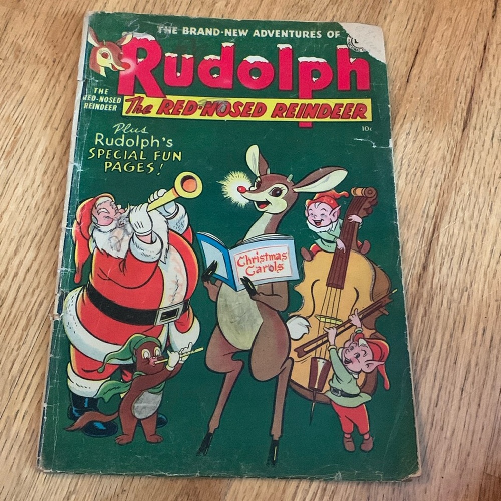 Vintage Rudolf the red nosed reindeer 1954 32 page comic book w heavy wear